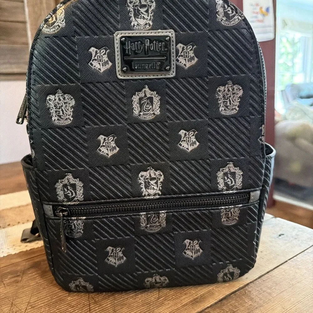 Loungefly x Harry Potter Hogwarts Houses Crests Mini Backpack